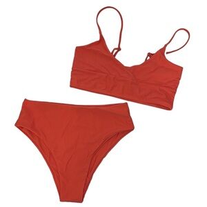 Shein | Coral Peach Two Piece Bikini Bathing Suit Swimwear | Size S